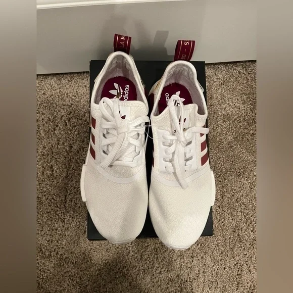 Adidas NMD R1 Her Studio White Floral Sneakers FX8110, Women's Size 9.5 - Picture 3 of 5